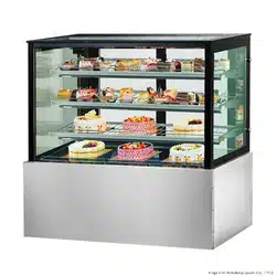 Square Glass Refrigerated Cake Displays
